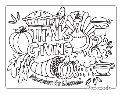 Free thanksgiving coloring pages for kids adults