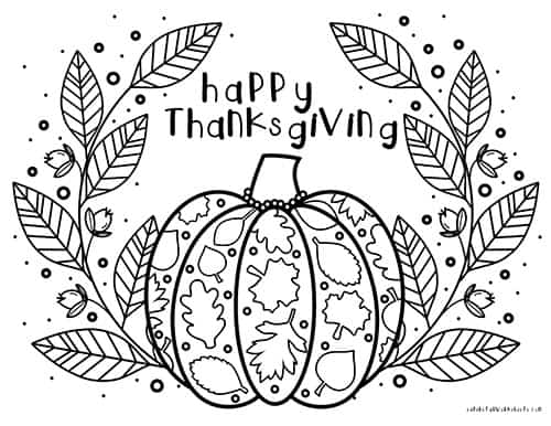 Thanksgiving coloring pages