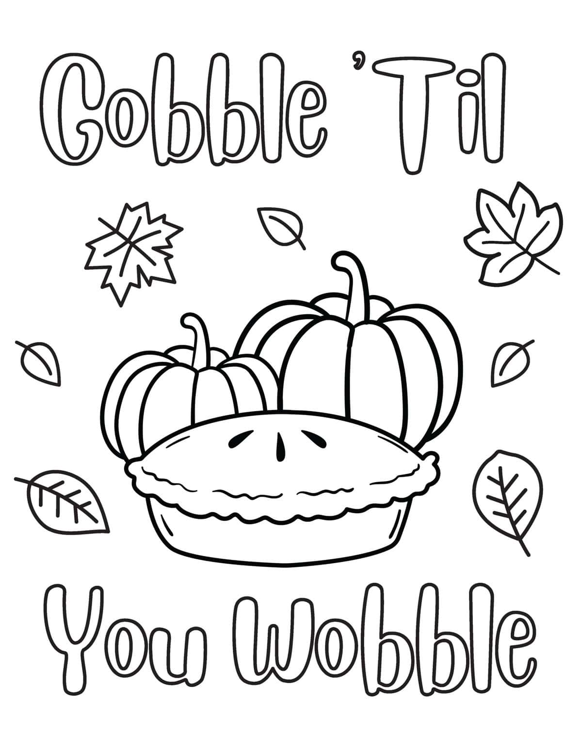 Free thanksgiving coloring pages for kids and adults