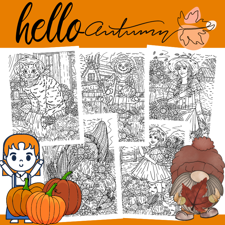 Fall coloring pages