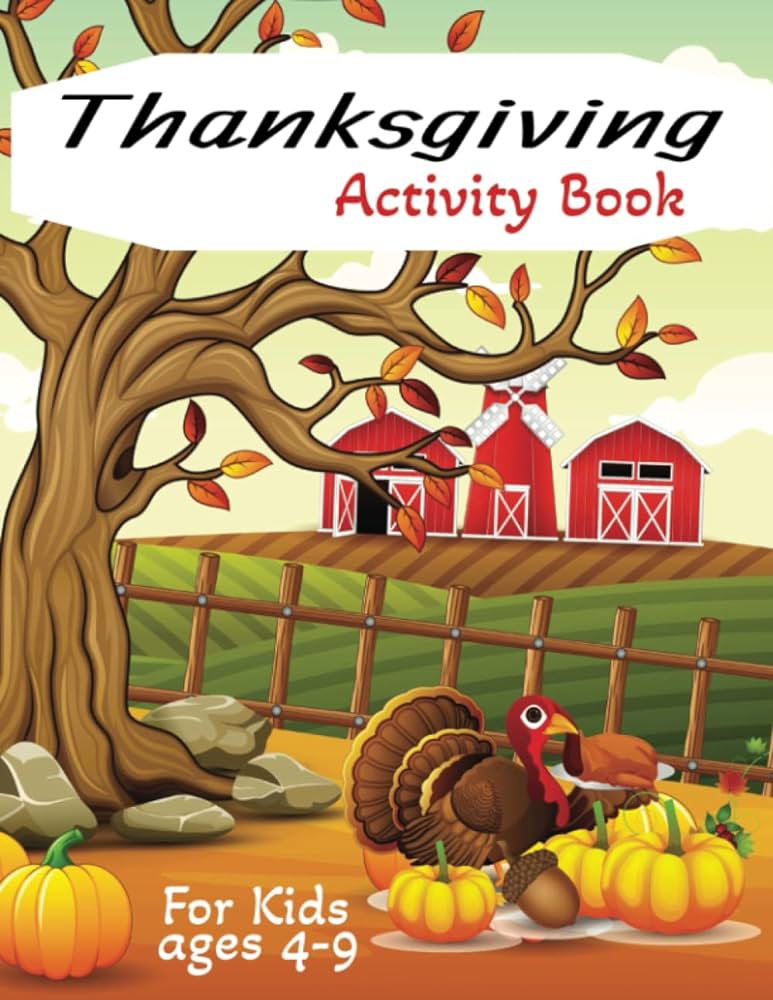 Thanksgiving activity book for kids ages