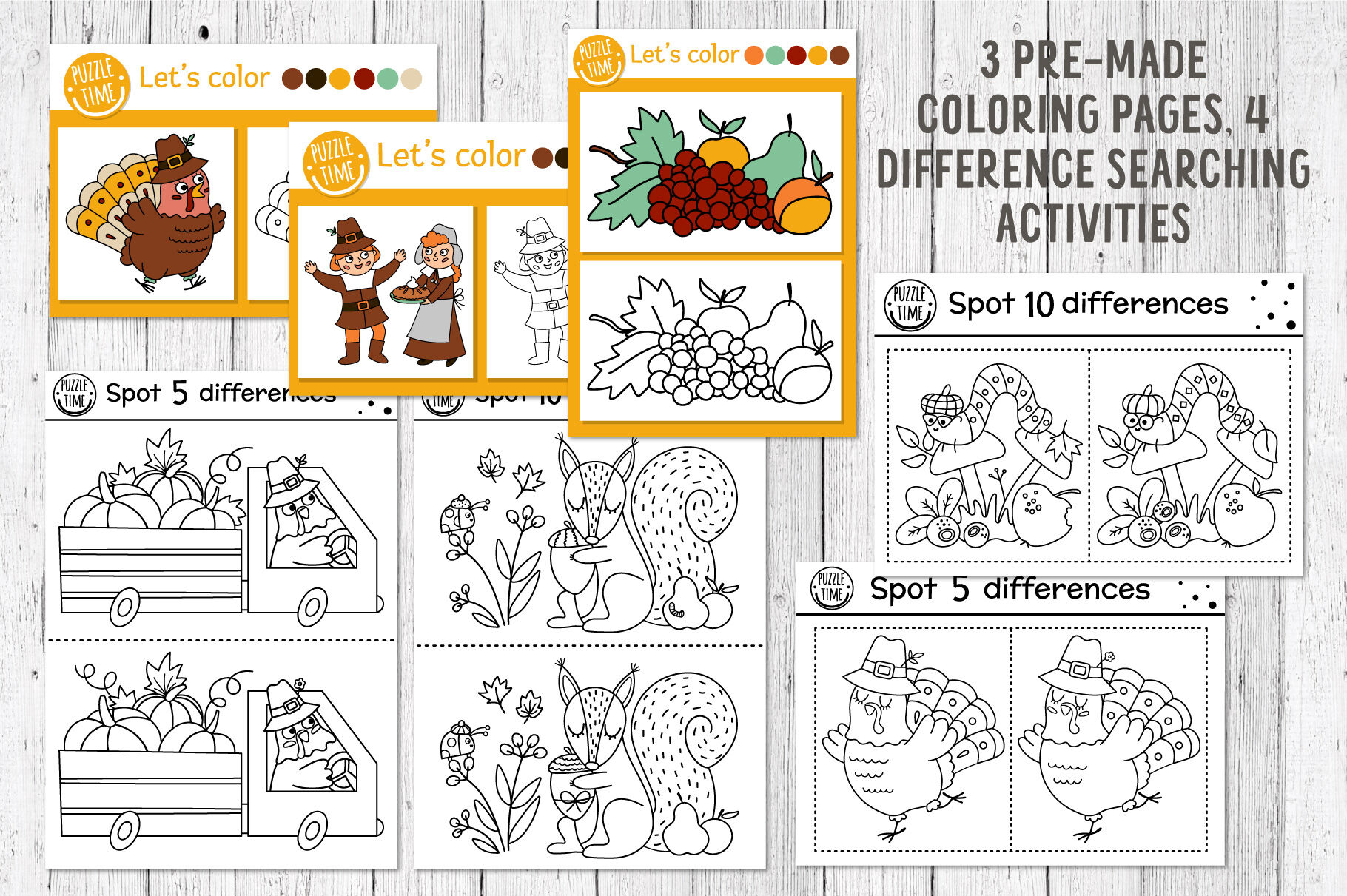 Thanksgiving coloring games by lexi claus