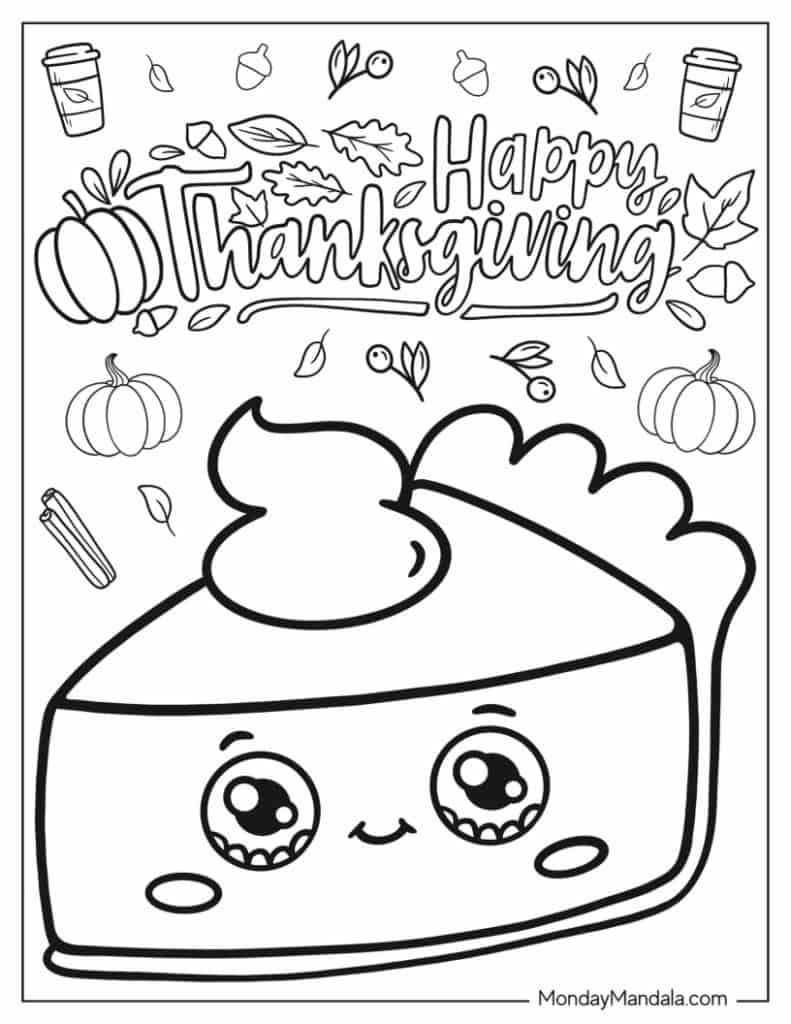 Thanksgiving coloring pages free pdf printables