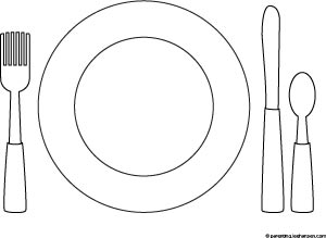 Thanksgiving table setting place mat coloring sheet