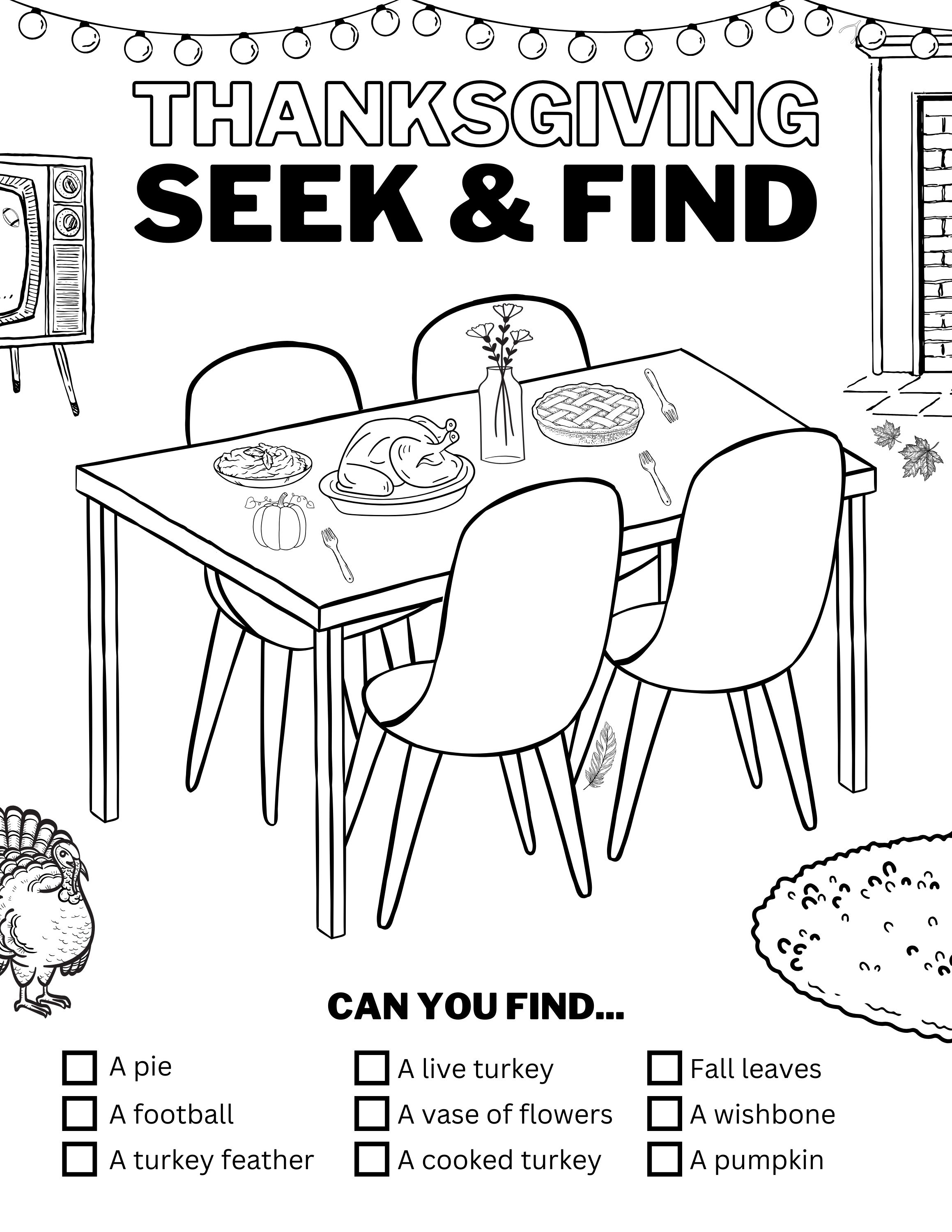 Free thanksgiving coloring pages activities for kids