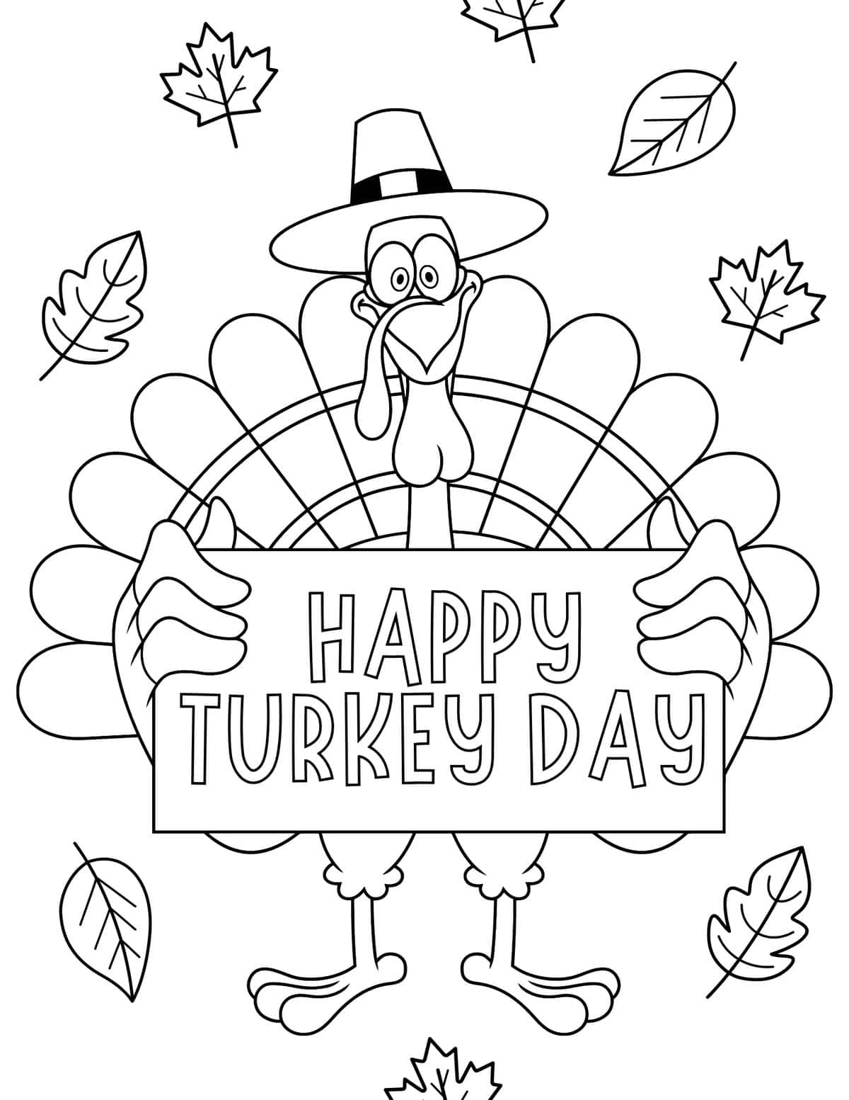 Free thanksgiving coloring pages for kids and adults