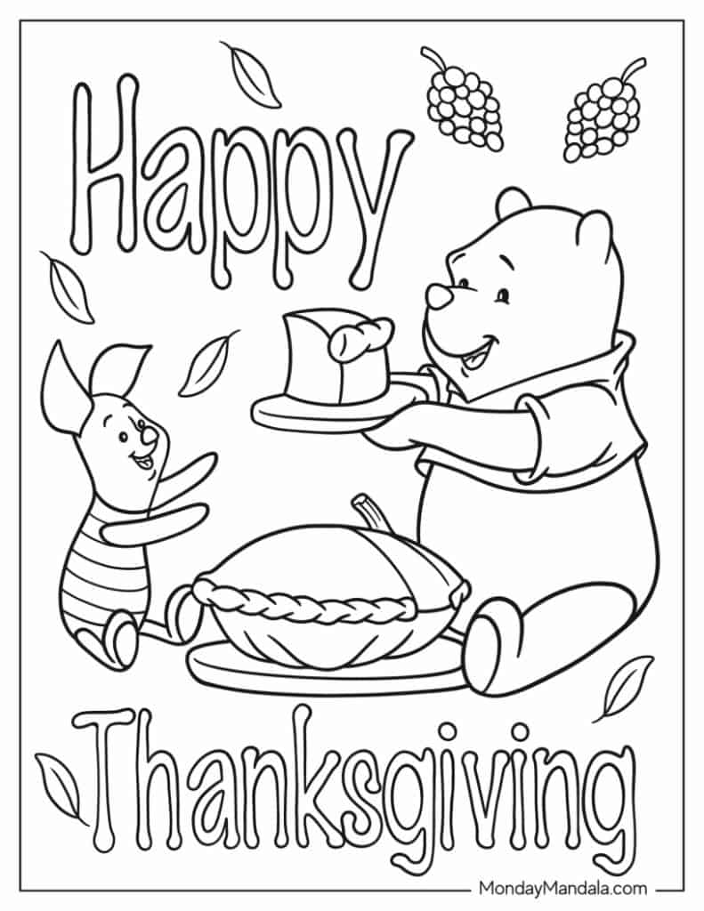 Thanksgiving coloring pages free pdf printables