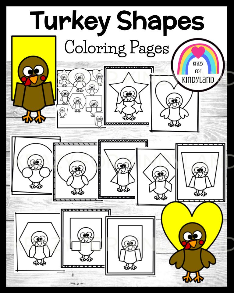 November coloring pages shape activity