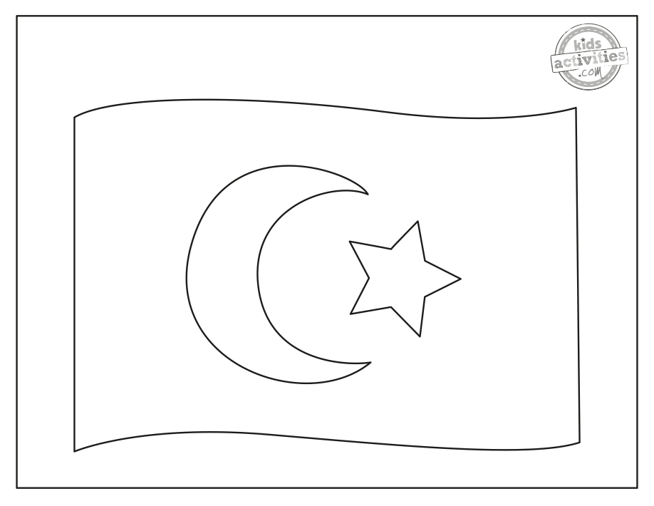 The legendary turkey flag coloring pages kids activities blog kab