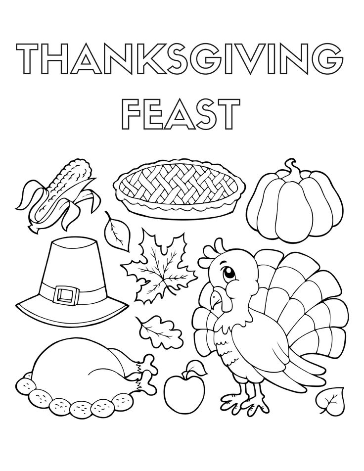 Thanksgiving color pages