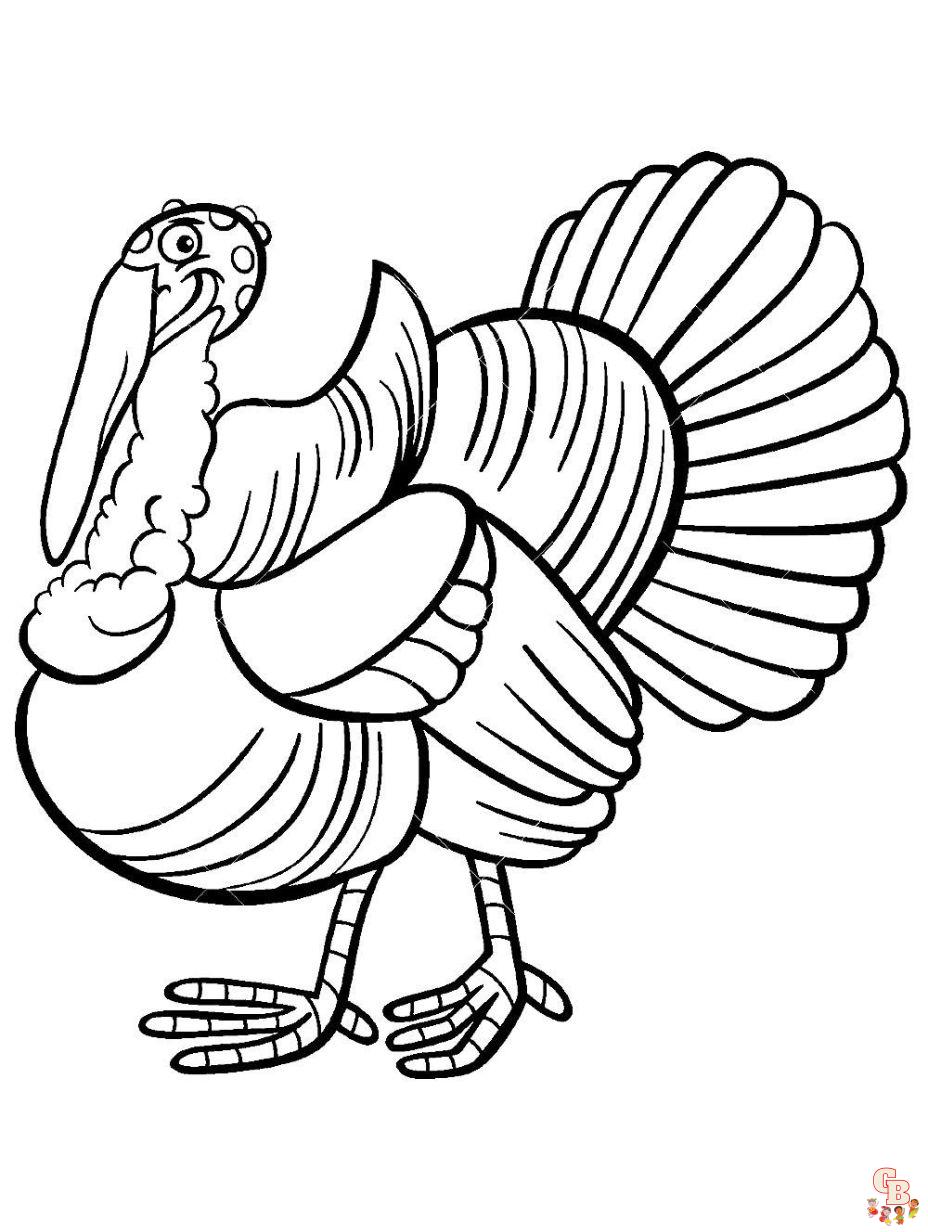 Enjoy free turkey coloring pages printable and have fun