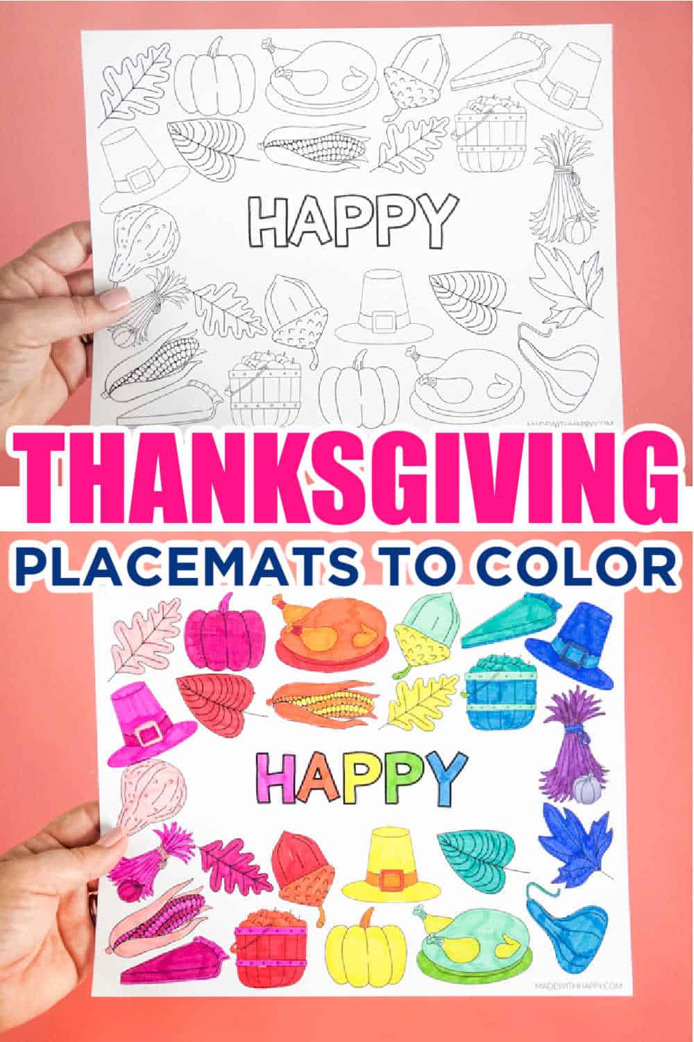 Free thanksgiving coloring pages for kids