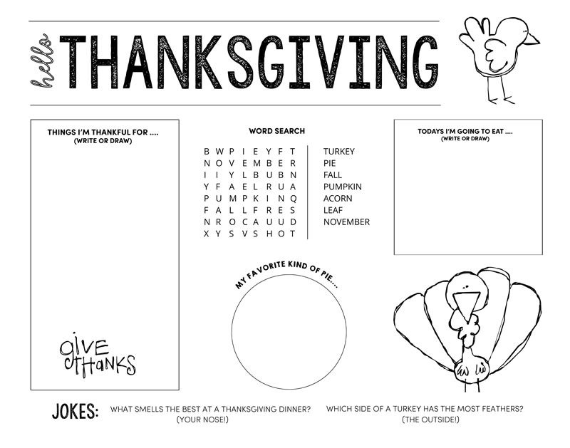 Free thanksgiving coloring pages lil luna