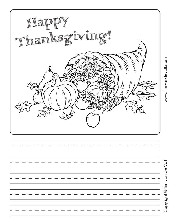 Thanksgiving writing paper templates â tims printables