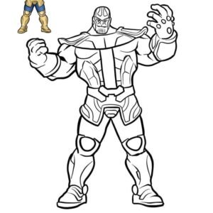 Thanos coloring pages printable for free download