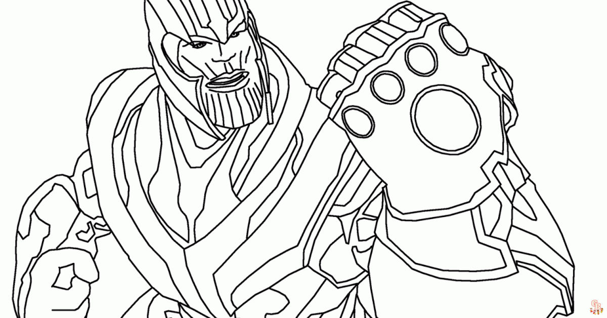 Discover epic thanos coloring pages for marvel fans of all ages