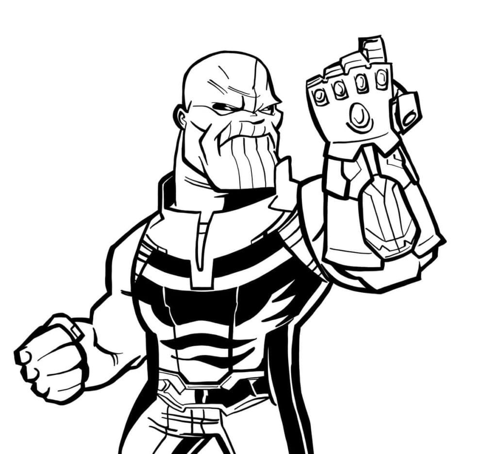 Cartoon thanos coloring page