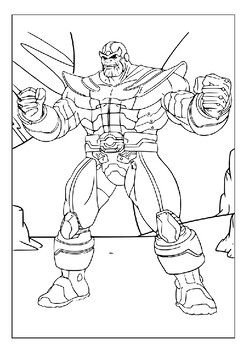 Marvel thanos coloring pages ignite creative adventures for kids