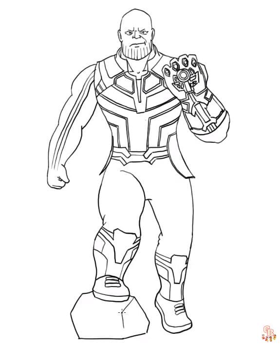 Discover epic thanos coloring pages for marvel fans of all ages