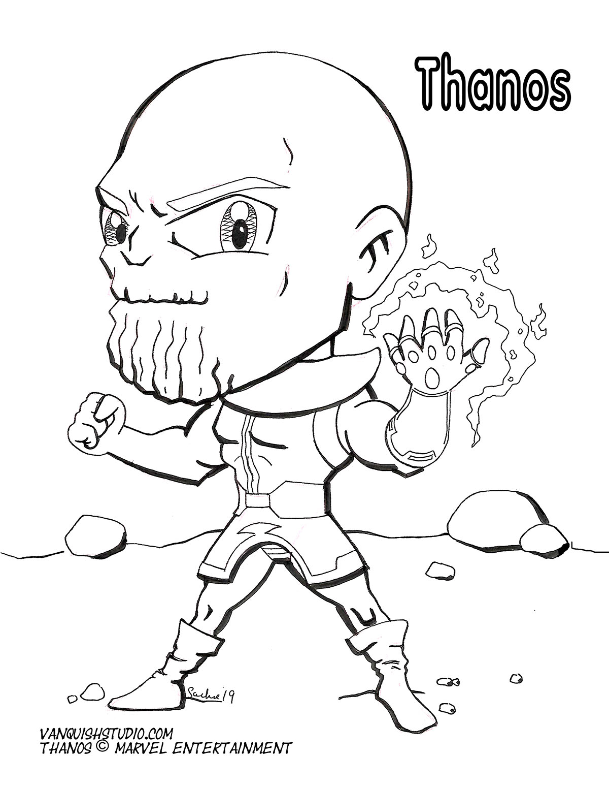 New coloring page thanos vanquish studio