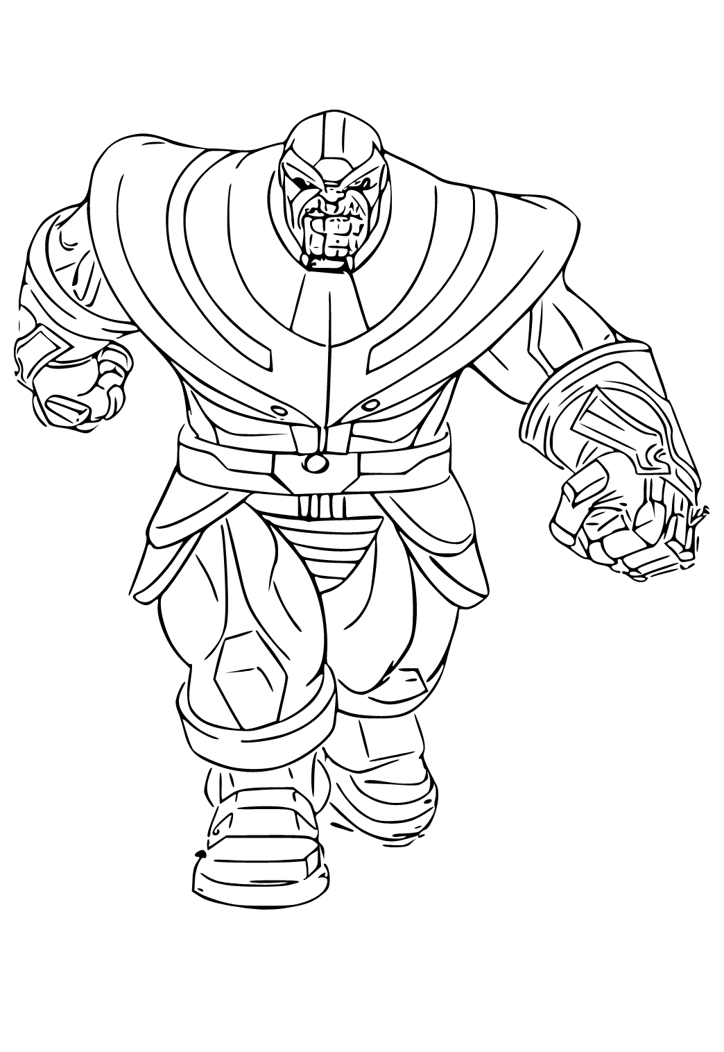 Free printable thanos hero coloring page for adults and kids