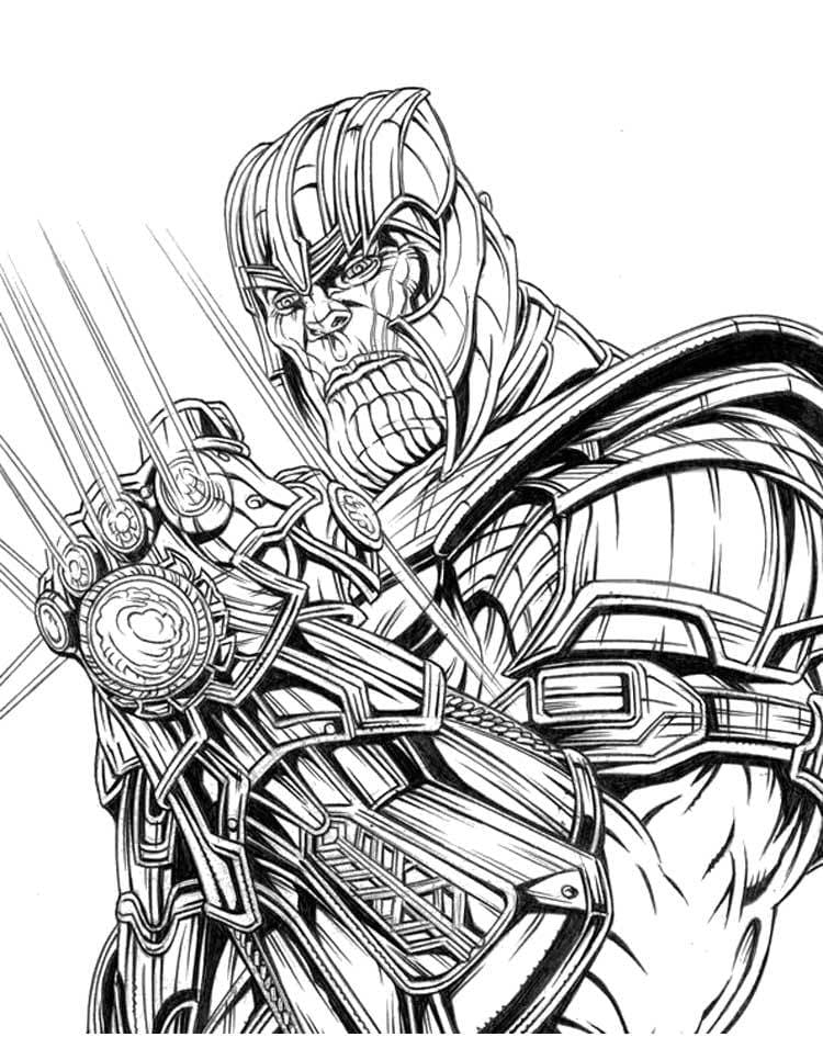 Thanos coloring pages free printable coloring pages