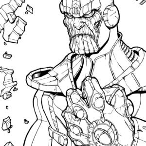 Thanos coloring pages printable for free download