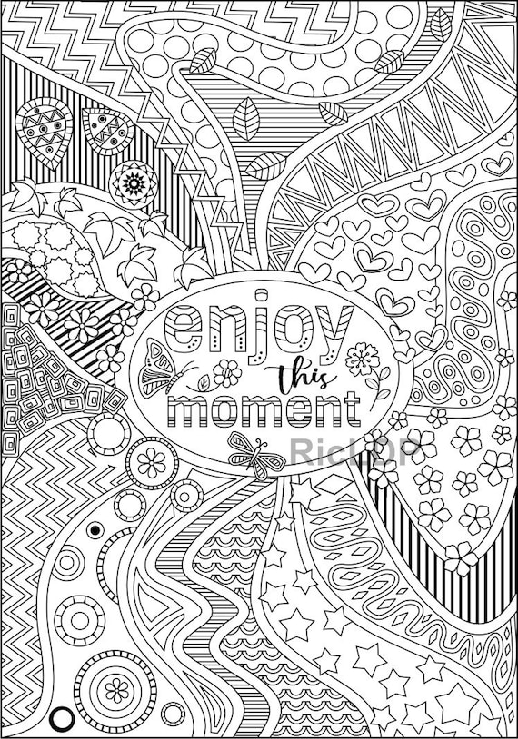 Four positive vibe coloring pages spread good vibes on a mission to have a good time ignite creativity digital download