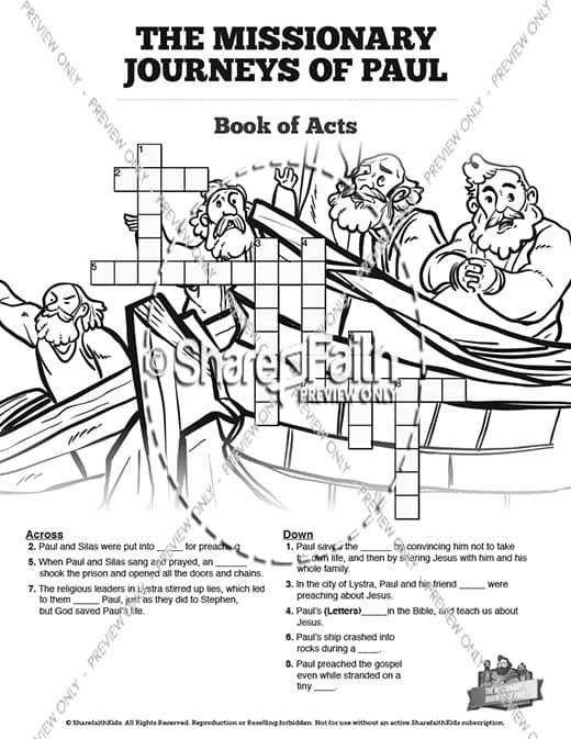 Pauls missionary journeys sunday school coloring pages â