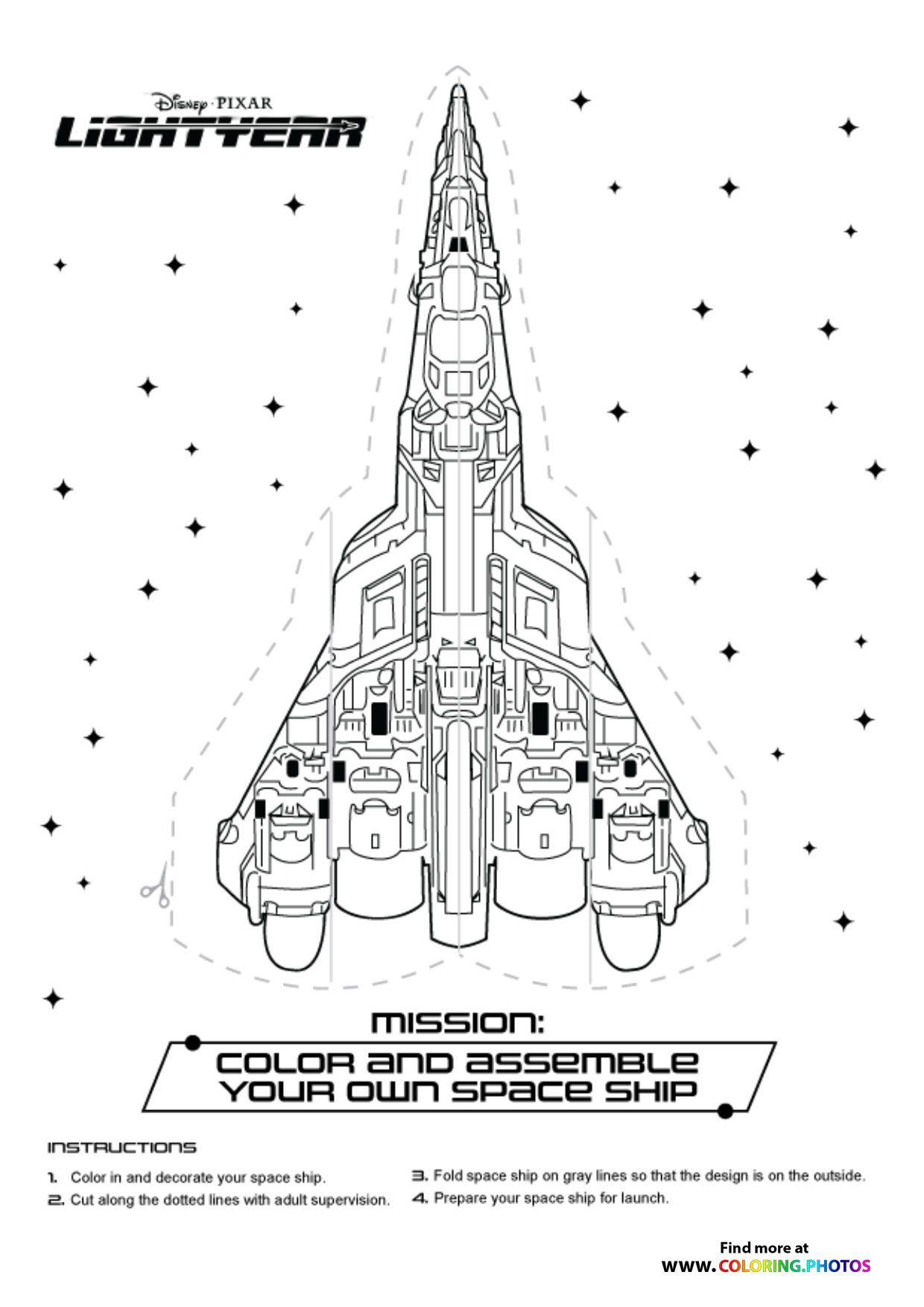 Assemble lightyear space ship