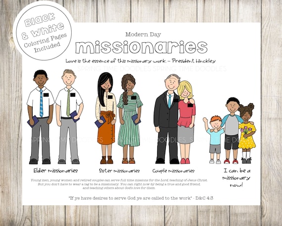 Book of mormon missionaries lds missionaries coloring pages paper puppets alma ammon abish