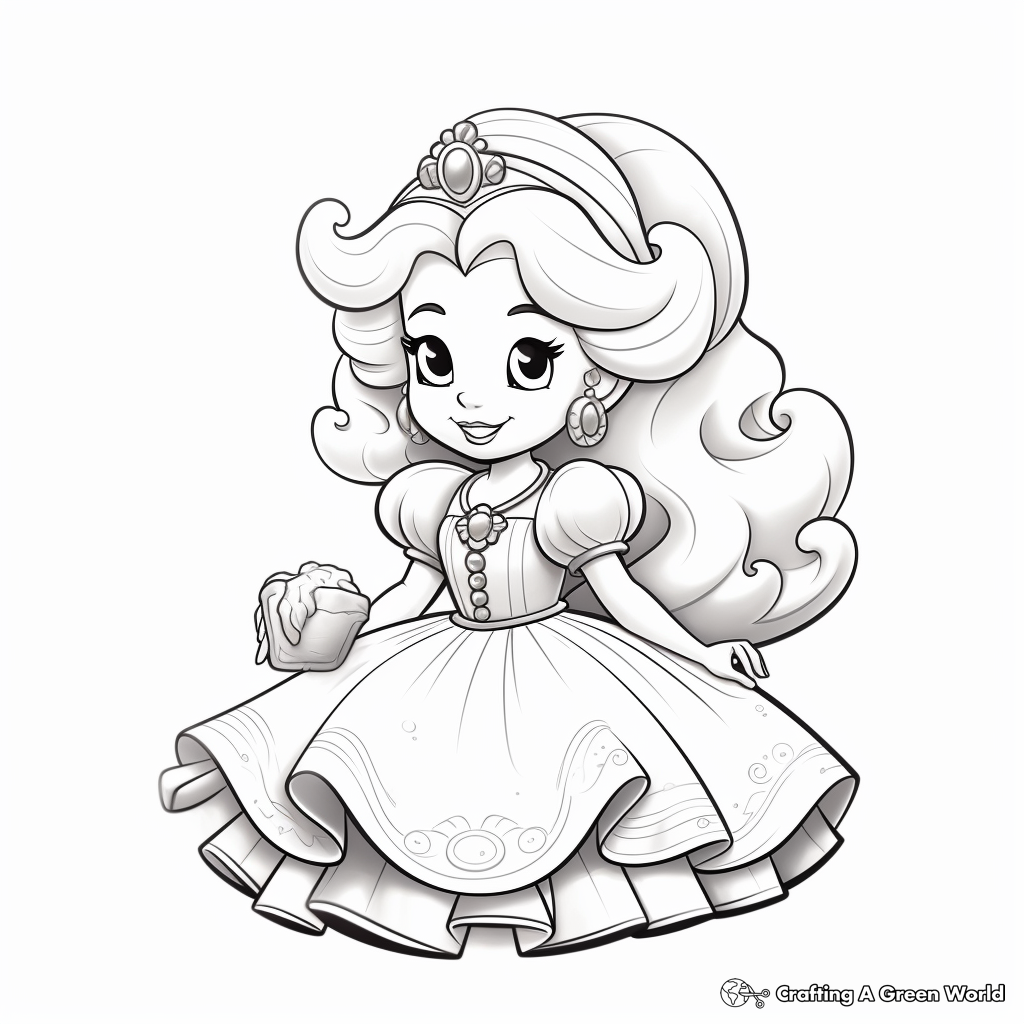 Princess peach coloring pages