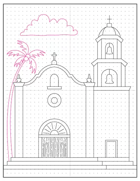 Easy how to draw a mission tutorial and mission coloring page