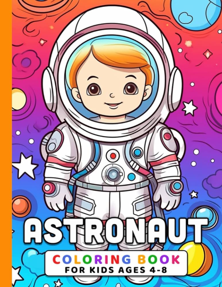 Astronaut coloring book for kids ages