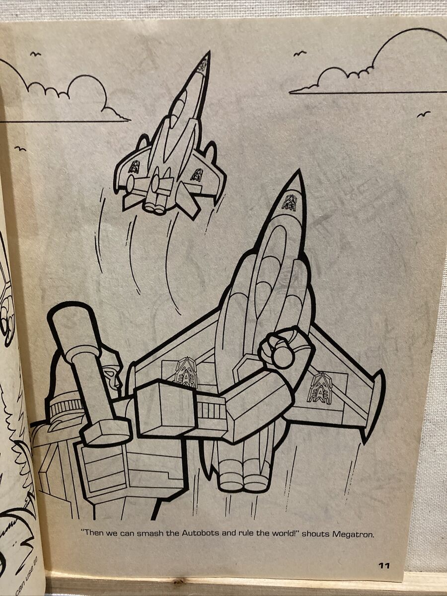 Vintage transformers forest rescue mission coloring book