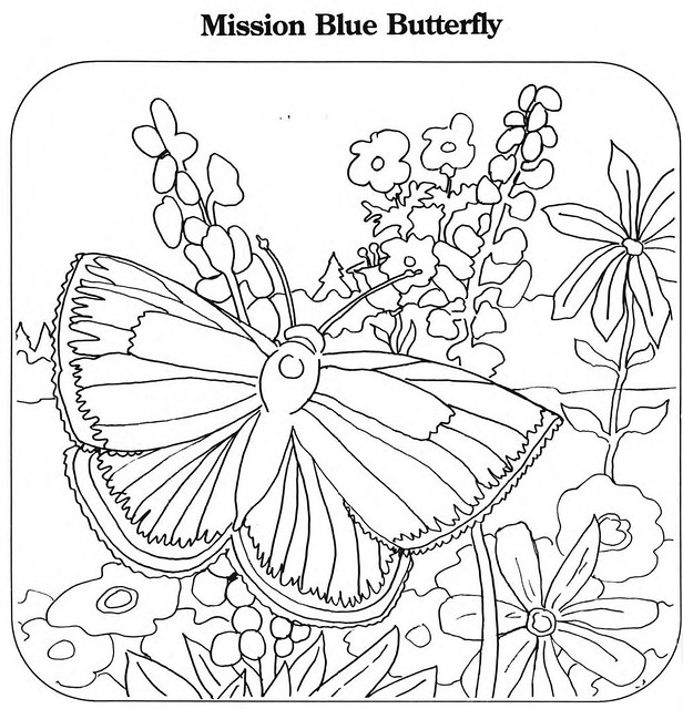 Mission blue butterfly free endangered species coloring boâ