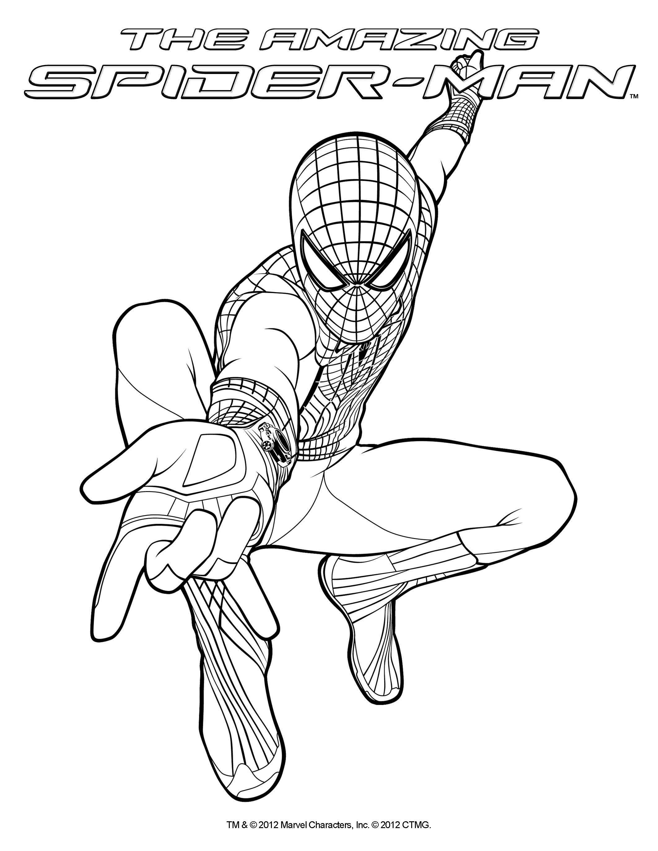 Coloring sheet the amazing spider