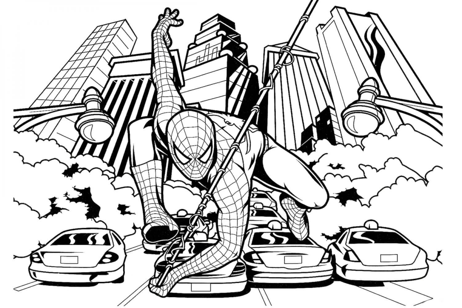 The amazing spiderman coloring page