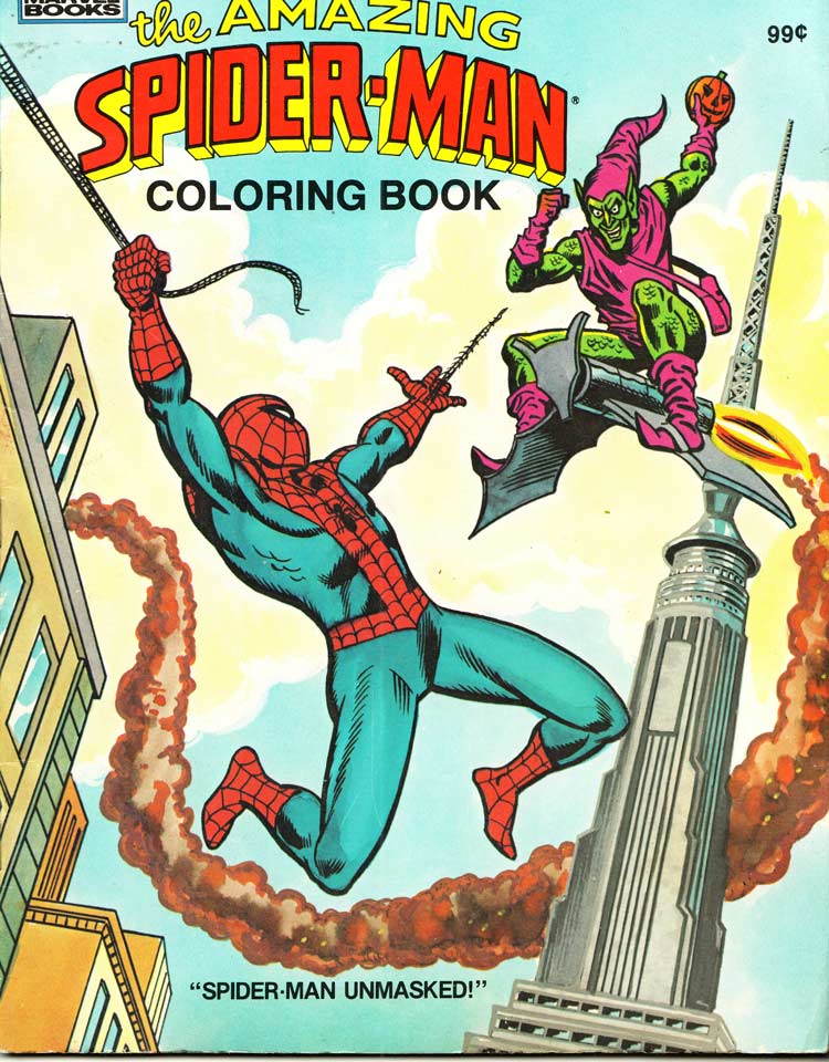 Colouring book theatre the amazing spider