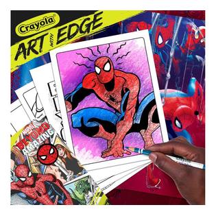 Branded spiderman beyond amazing art with edge adult coloring book