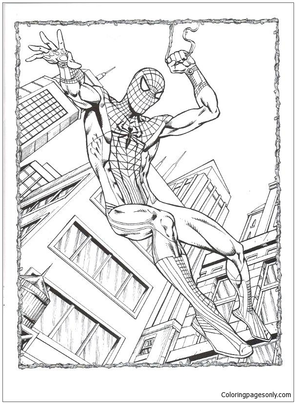 Amazing spider man coloring page