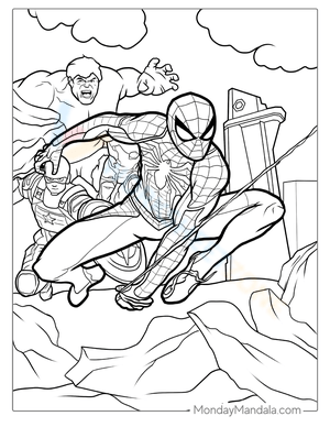 Free printable spiderman coloring pages for kids