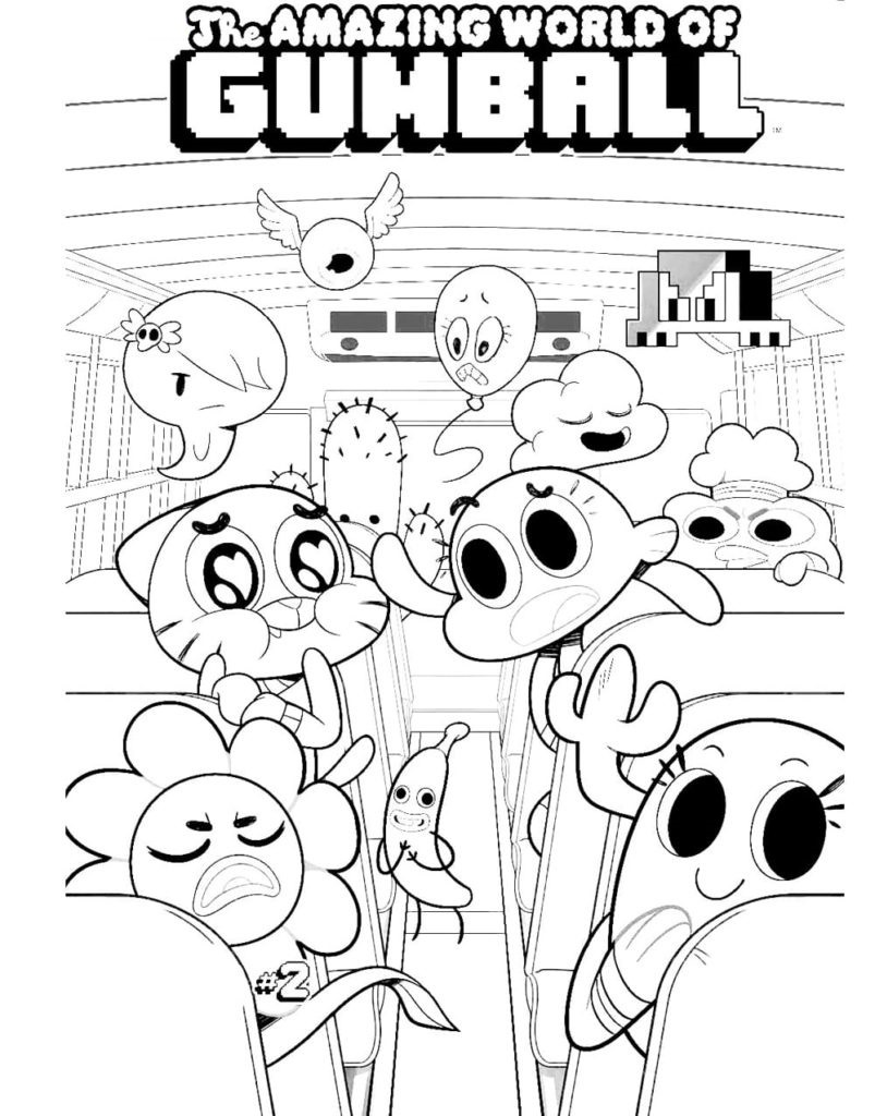 The amazing world of gumball coloring pages â free printable coloring page