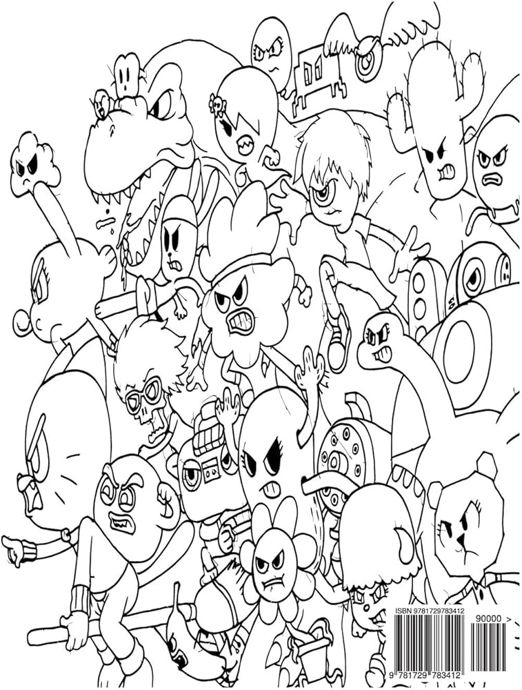 The amazing world of gumball coloring book coloring book for kids and adults activity book with fun easy and relaxing coloring pages by