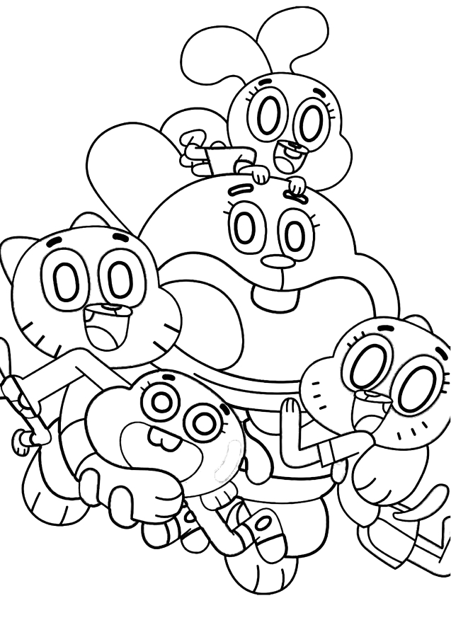 The amazing world of gumball coloring pages â free printable coloring page