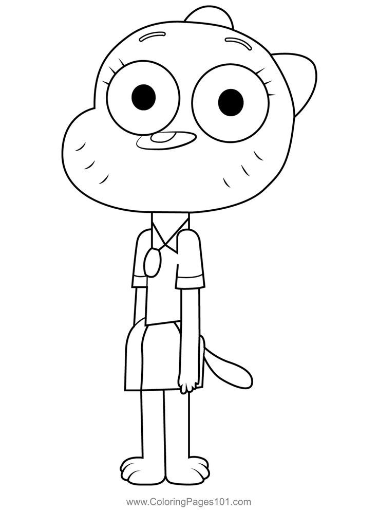 Doctor nicole watterson the amazing world of gumball coloring page the amazing world of gumball easy graffiti drawings gumball