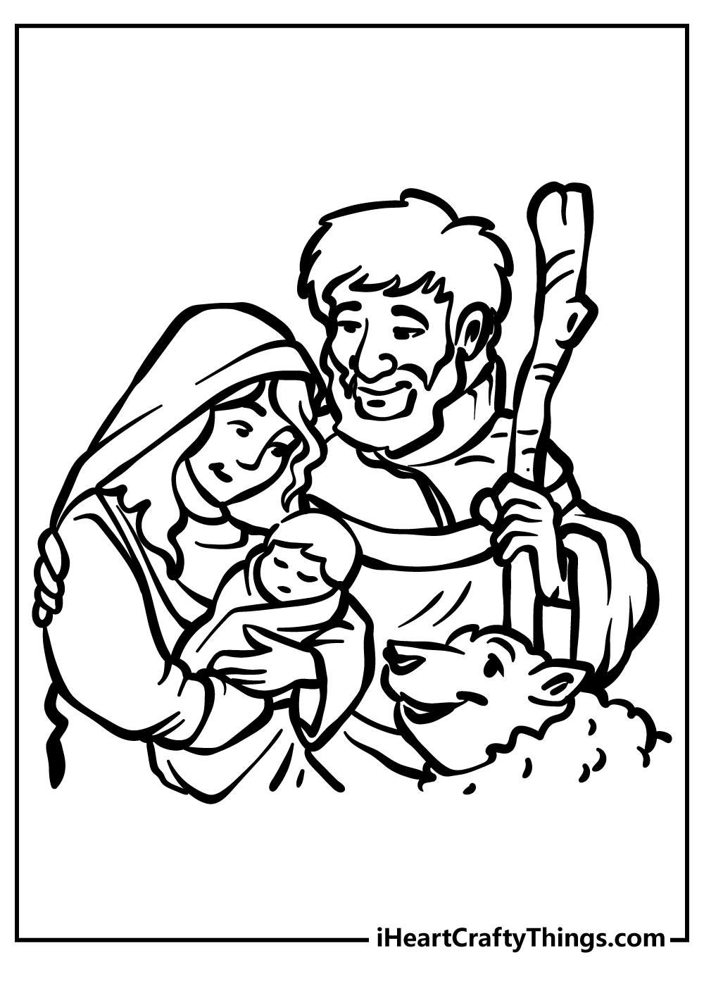 Nativity coloring pages free printables