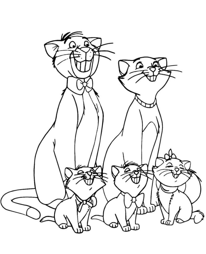 The aristocats coloring pages