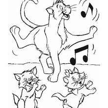 The aristocats dancing coloring pages