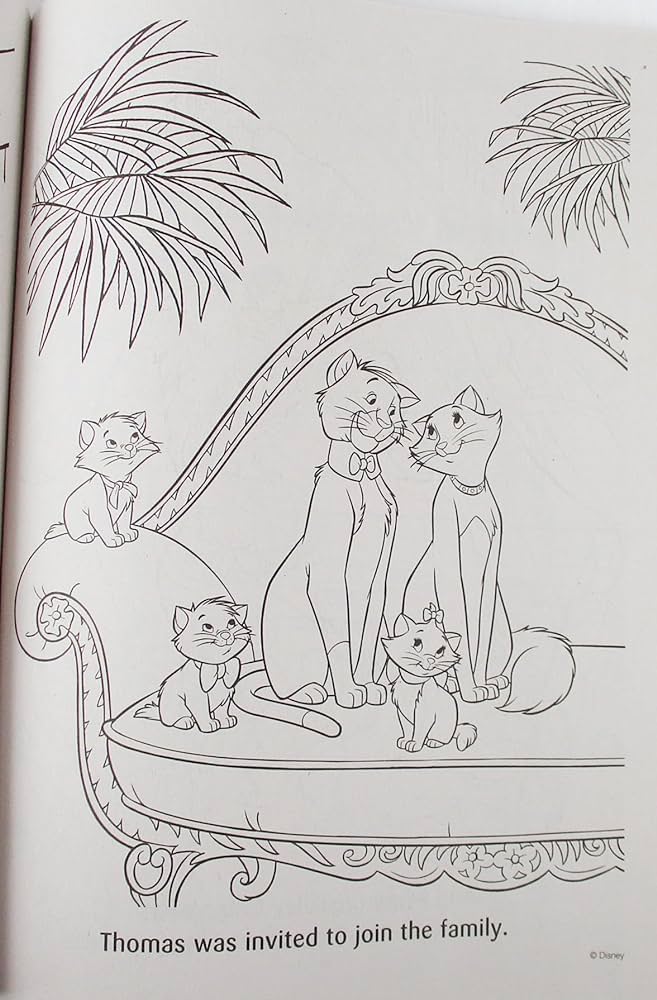 The aristocats coloring and activity book with stand